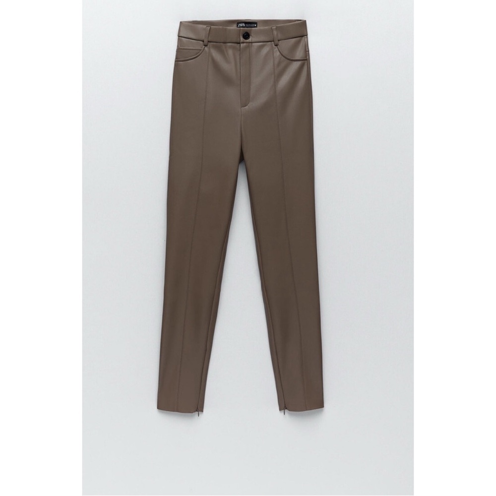 Zara Faux Leather Leggings - Picture 2 of 6